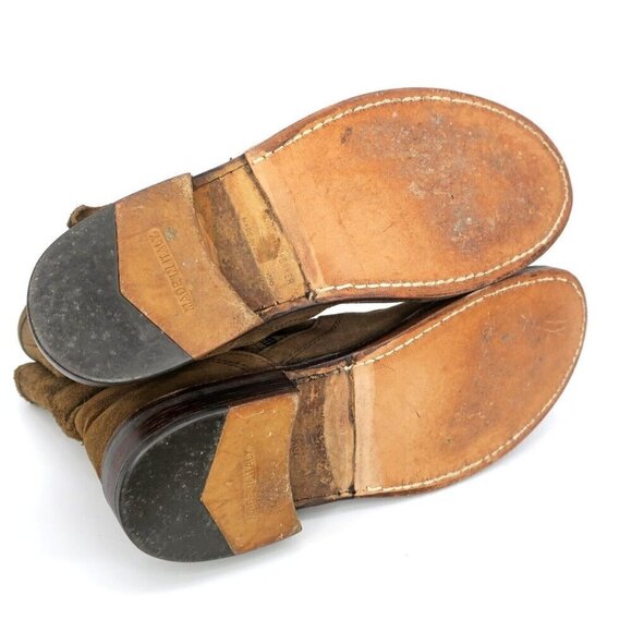 Fiorentini + Baker Eli Brown Suede Zip Buckle Short Biker Booties Women's 39/9M - Picture 4 of 5